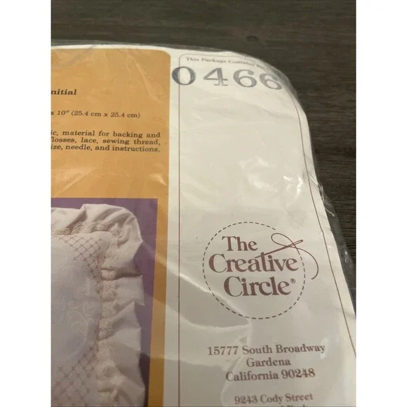 The Creative Circle cross stitch kit #0466 Springtime initial Basket Bouquet - Picture 2 of 8